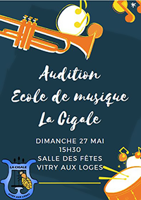 Audition des élèves - Dimanche 27 mai 15h30