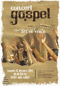 Concert de Gospel � Vitry-aux-Loges le 22 octobre � 20h30